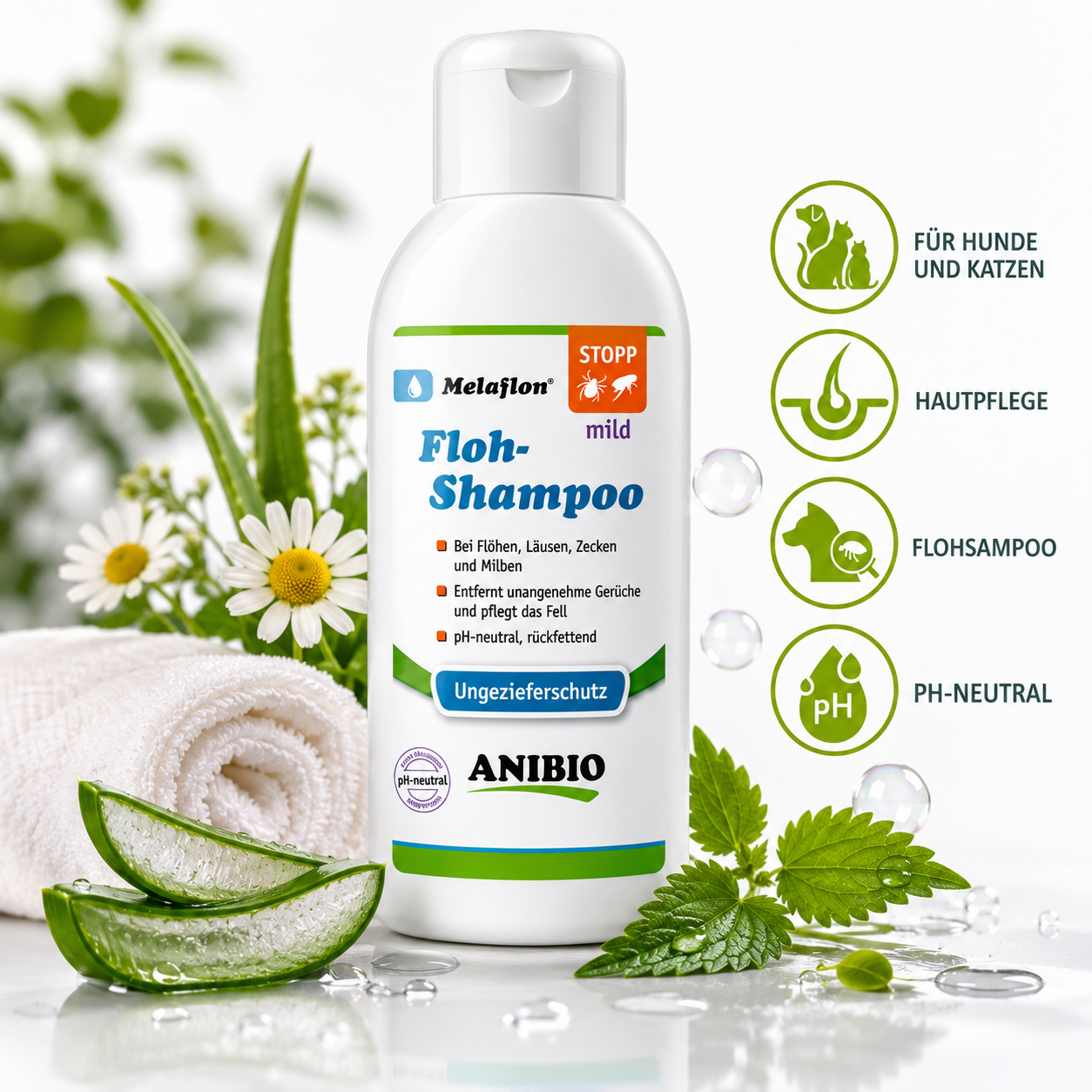 ANIBIO Floh-Shampoo für Hunde und Katzen