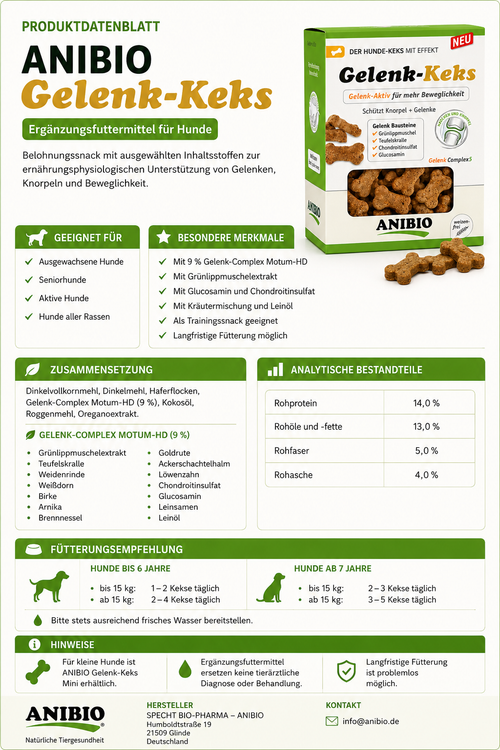 ANIBIO Gelenk-Keks für Hunde